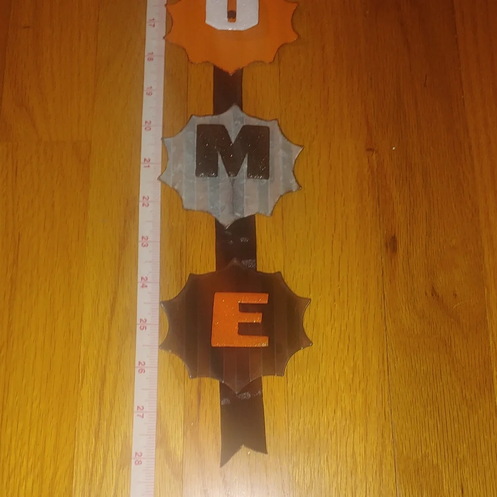 Metal Hanging Halloween Welcome Sign
